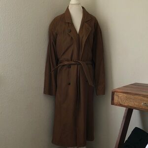 Vintage I.O.U leather Brown Trench Coat